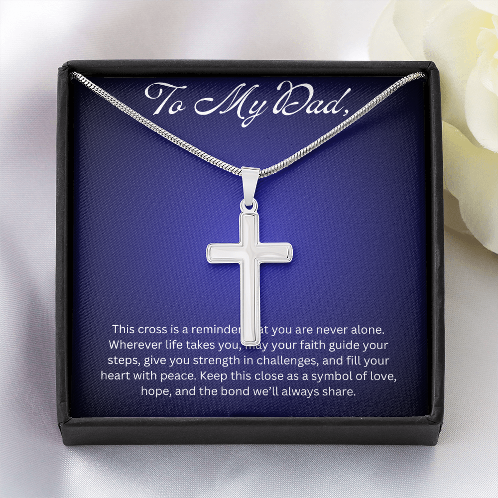 Cross Pendant Necklace for Dad Gift
