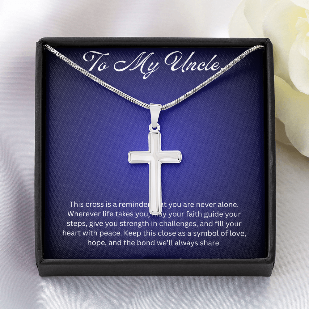 Cross Pendant Necklace for Uncle Gift