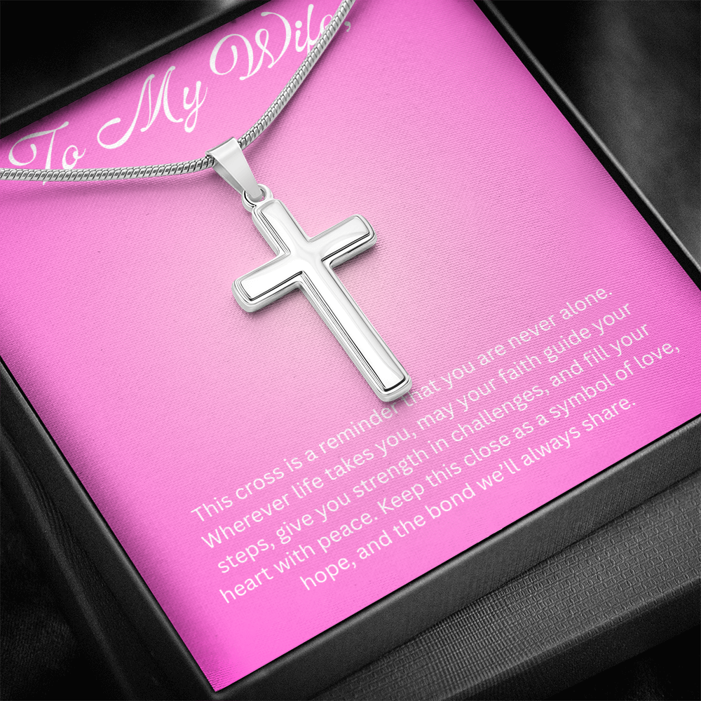 Cross Pendant Necklace For Wife Gift