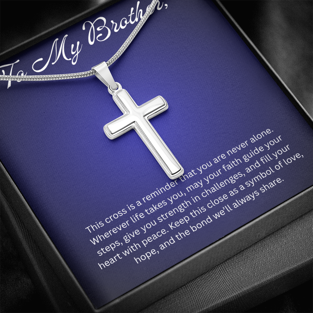 Cross Pendant Necklace for Brother Gift