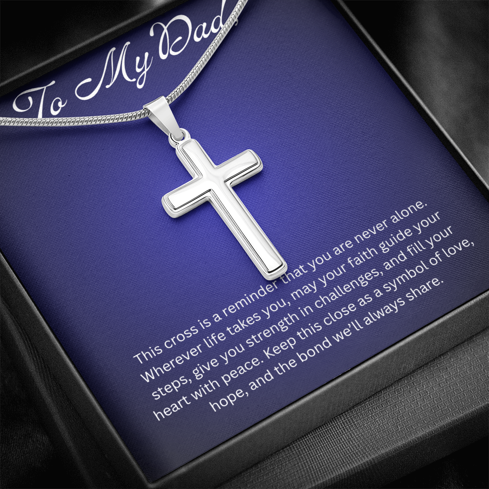 Cross Pendant Necklace for Dad Gift