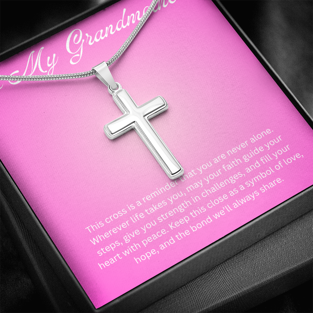 Cross Pendant Necklace For Grandmother Gift