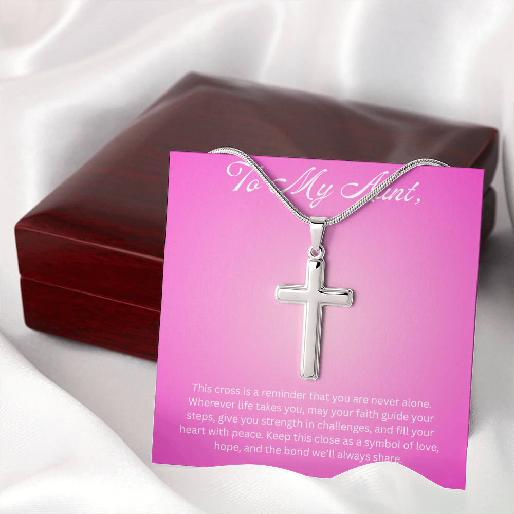 Cross Pendant Necklace For Aunt Gift