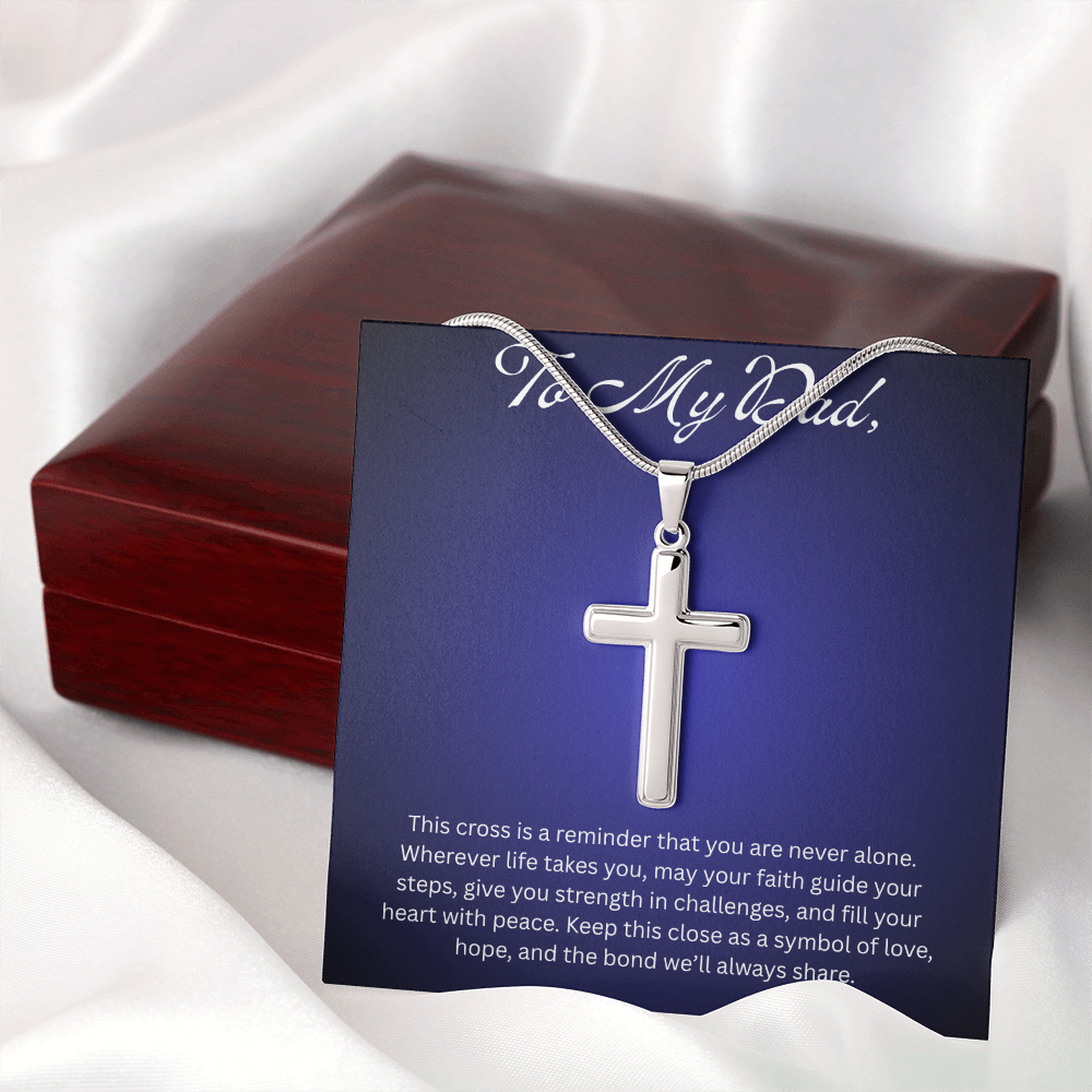 Cross Pendant Necklace for Dad Gift