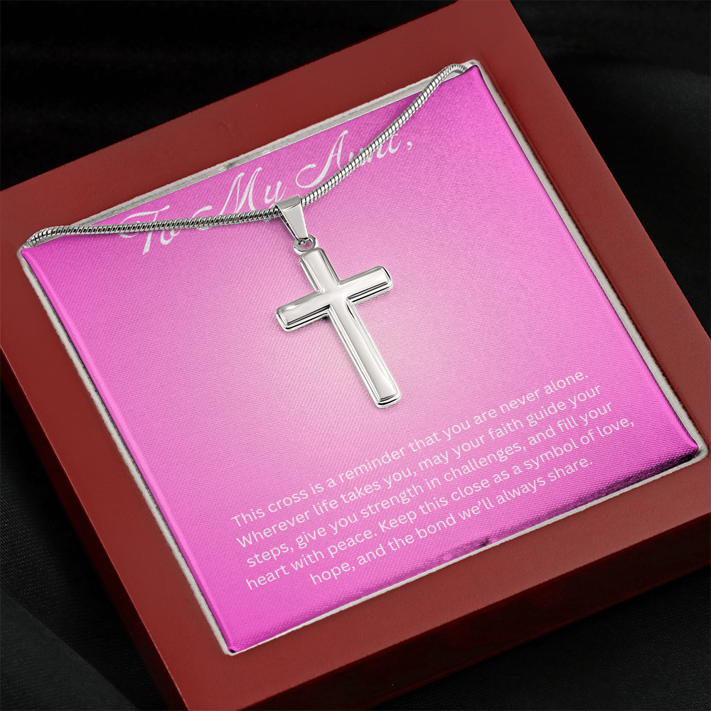 Cross Pendant Necklace For Aunt Gift