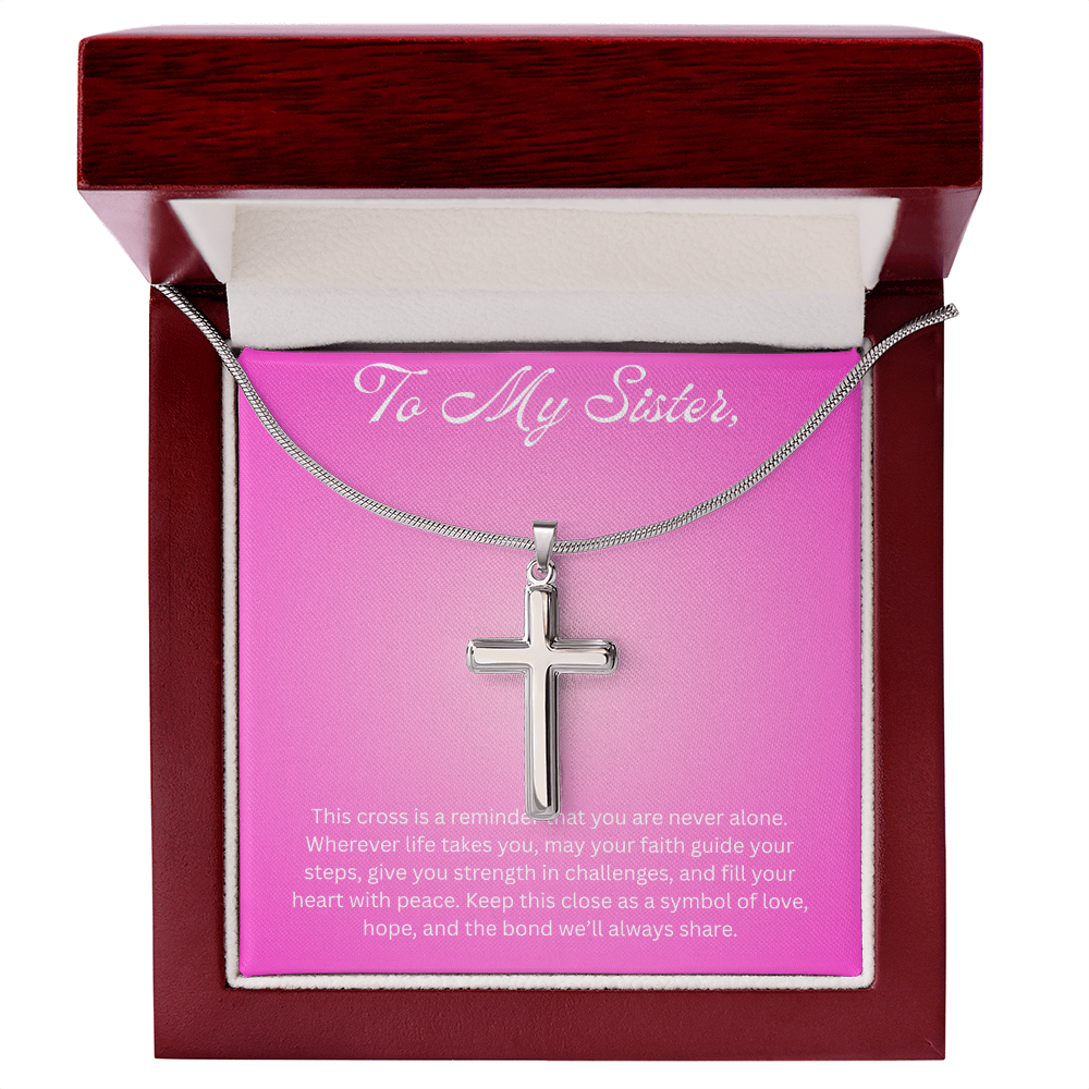 Cross Pendant Necklace For Sister Gift