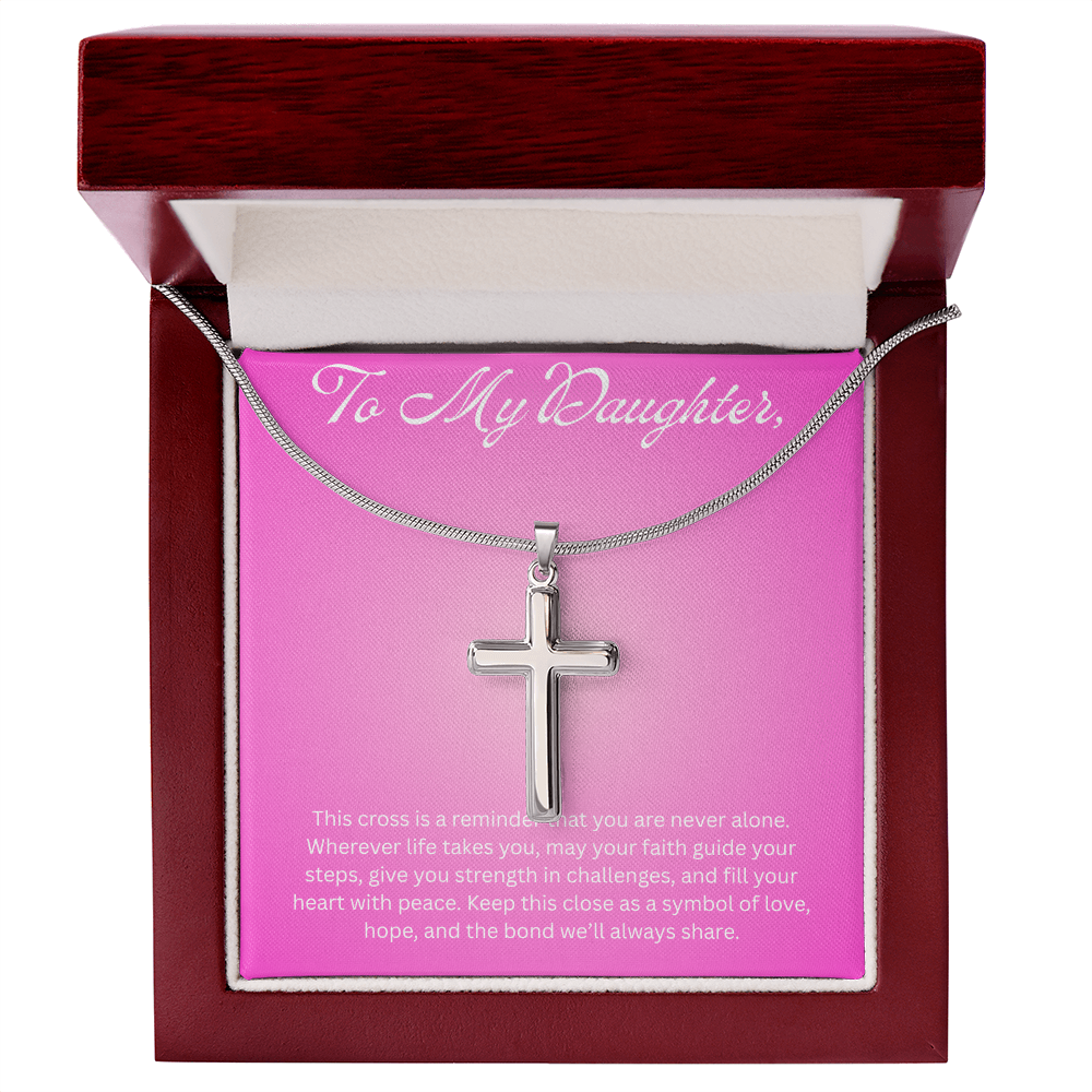 Cross Pendant Necklace for Daughter Gift
