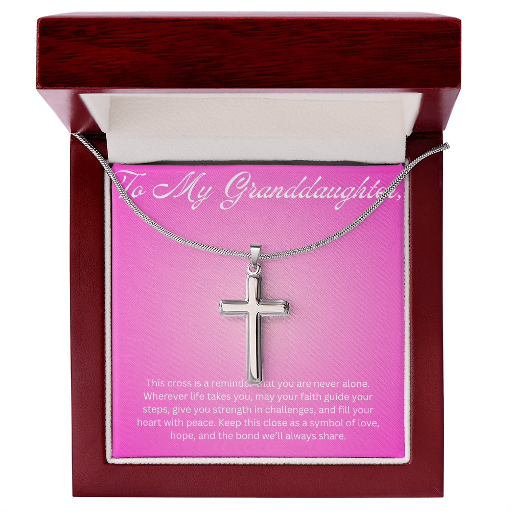 Cross Pendant Necklace For Granddaughter Gift