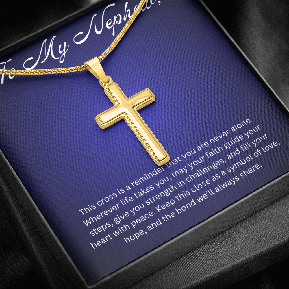 Cross Pendant Necklace for Nephew Gift