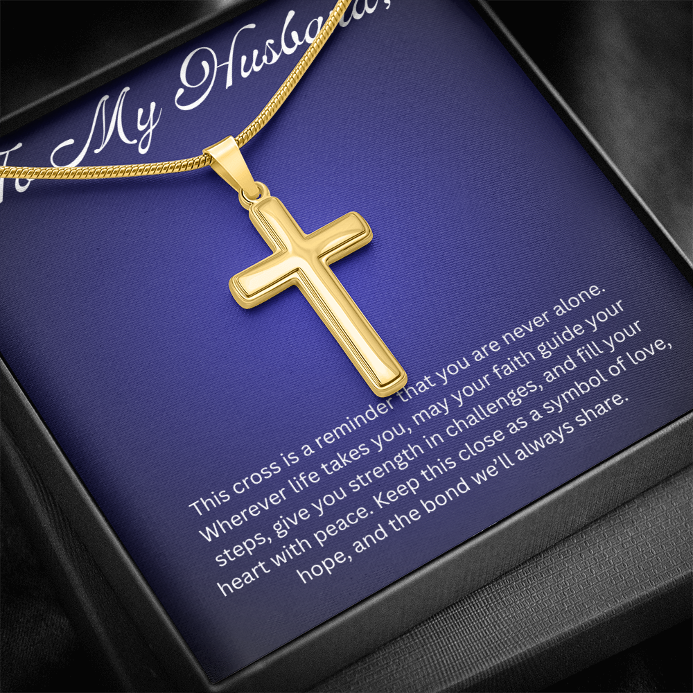 Cross Pendant Necklace for Husband Gift