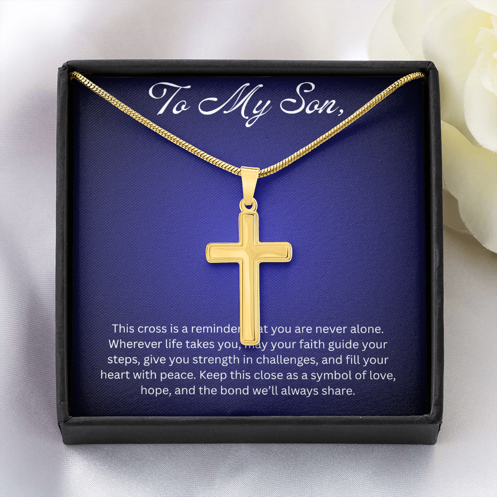 Cross Pendant Necklace for Son Gift