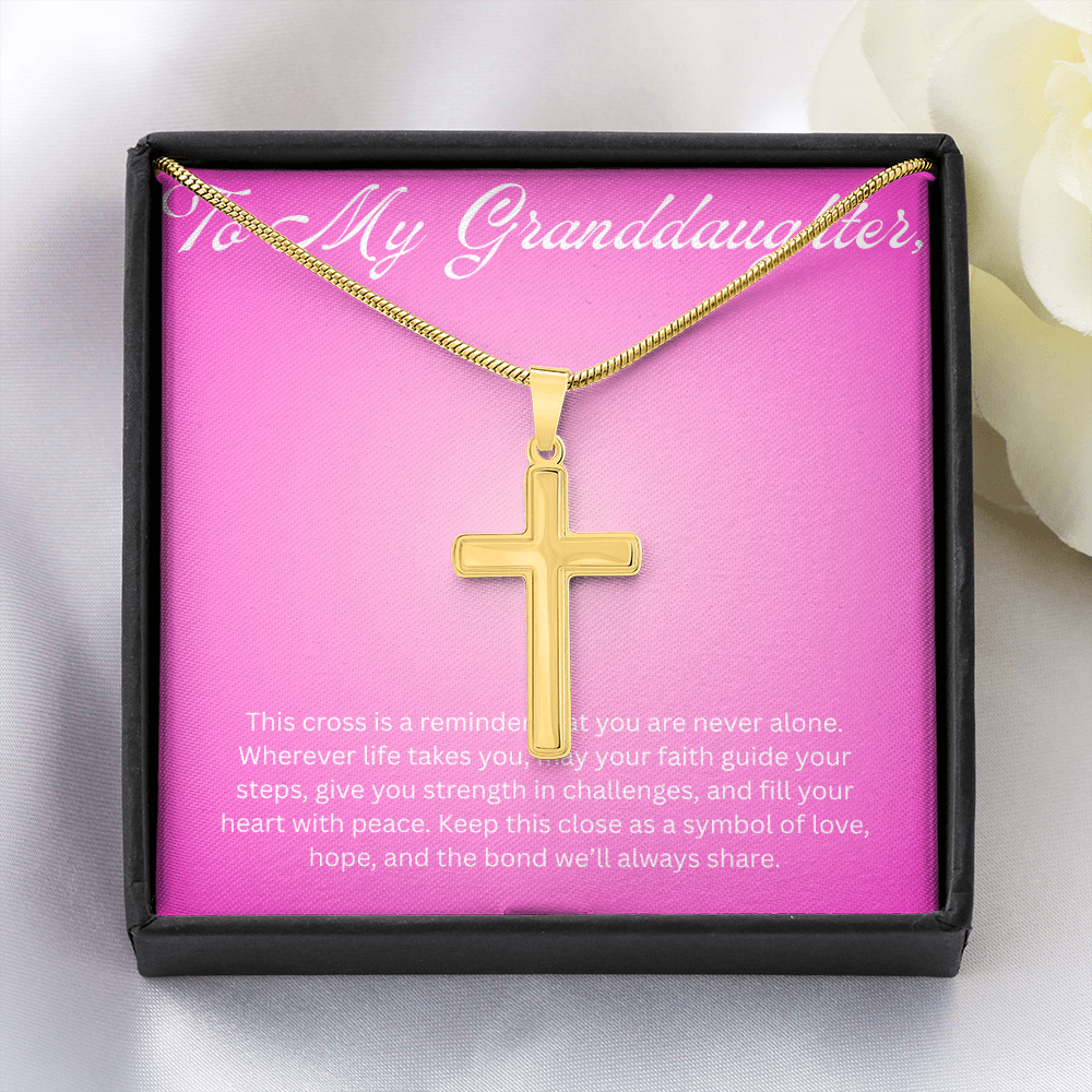 Cross Pendant Necklace For Granddaughter Gift