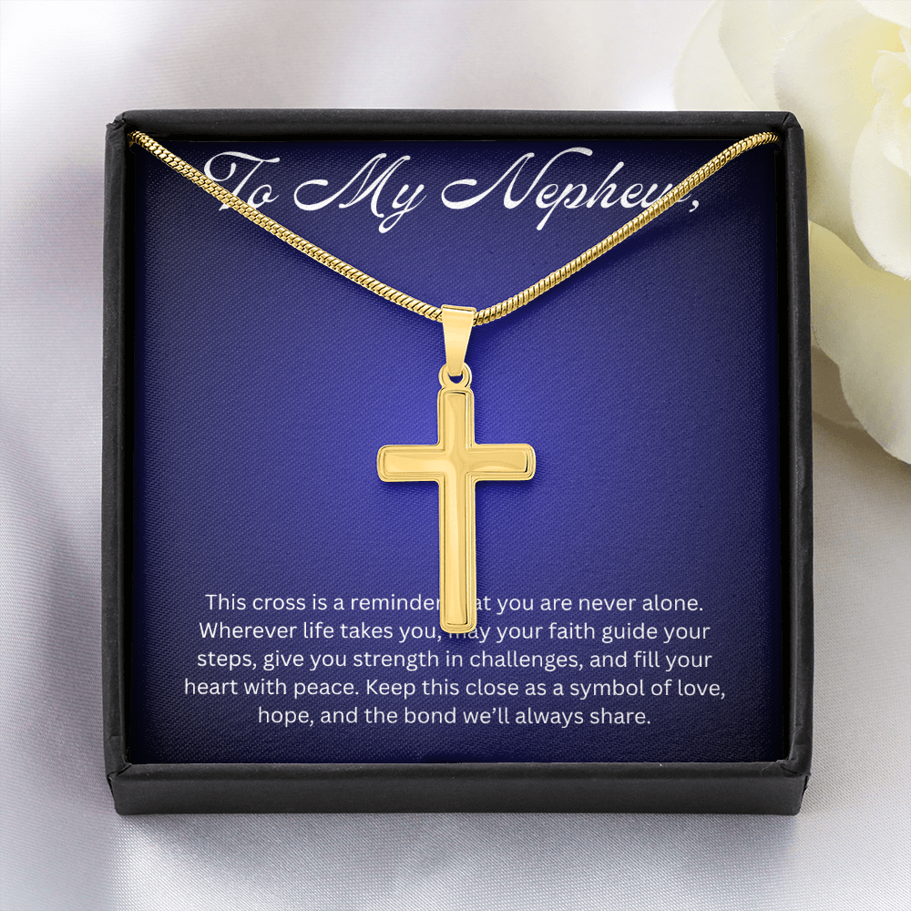 Cross Pendant Necklace for Nephew Gift