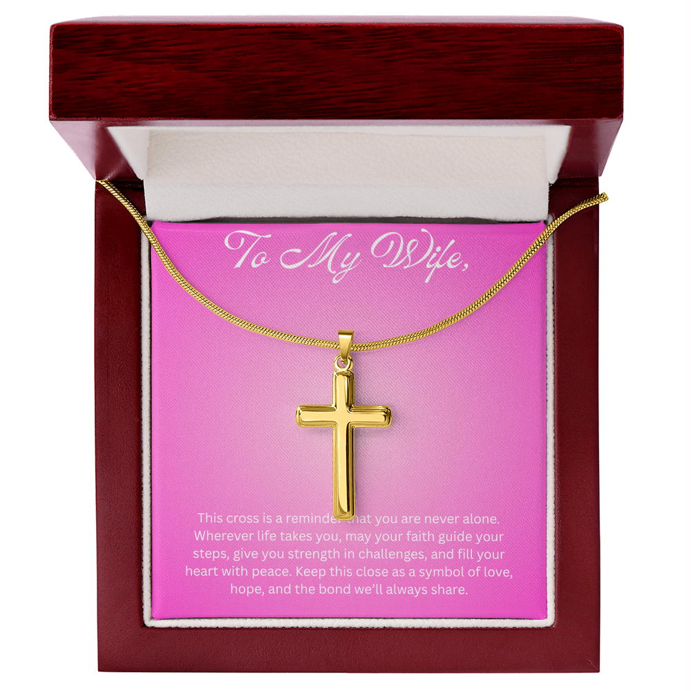 Cross Pendant Necklace For Wife Gift