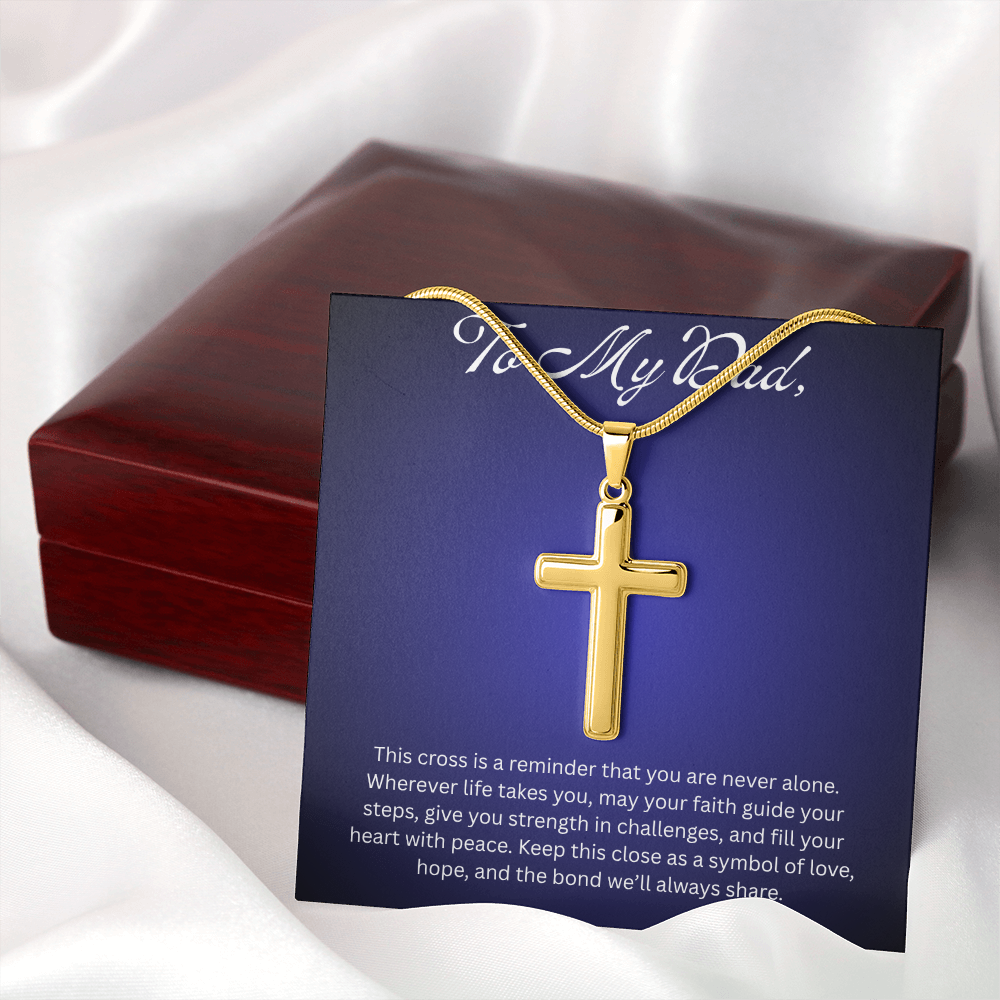Cross Pendant Necklace for Dad Gift