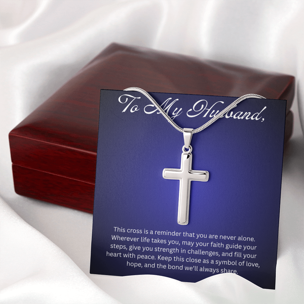 Cross Pendant Necklace for Husband Gift