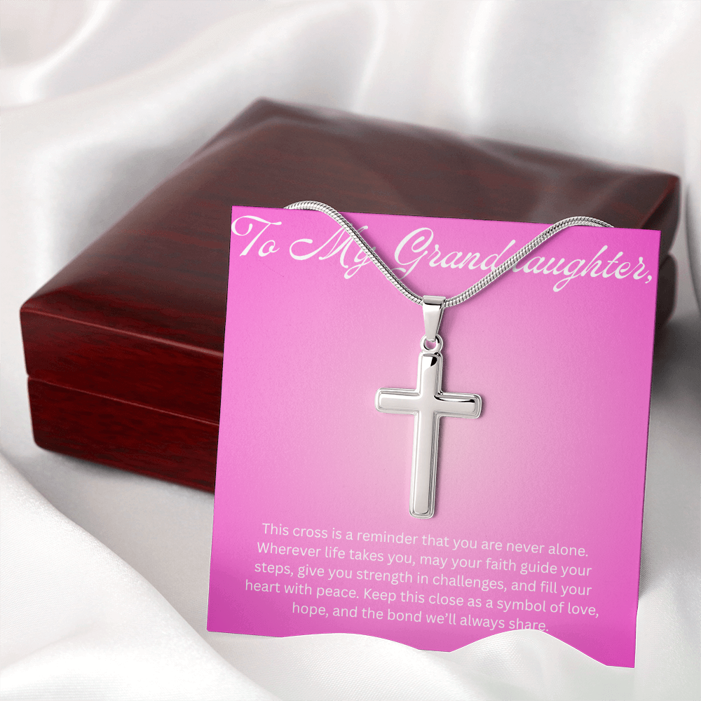 Cross Pendant Necklace For Granddaughter Gift