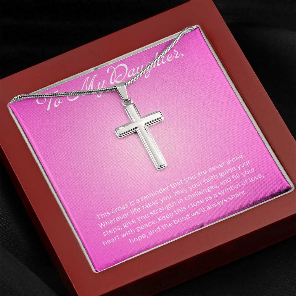 Cross Pendant Necklace for Daughter Gift