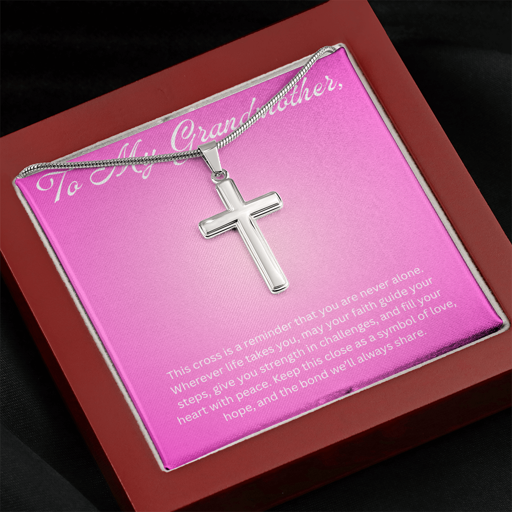 Cross Pendant Necklace For Grandmother Gift