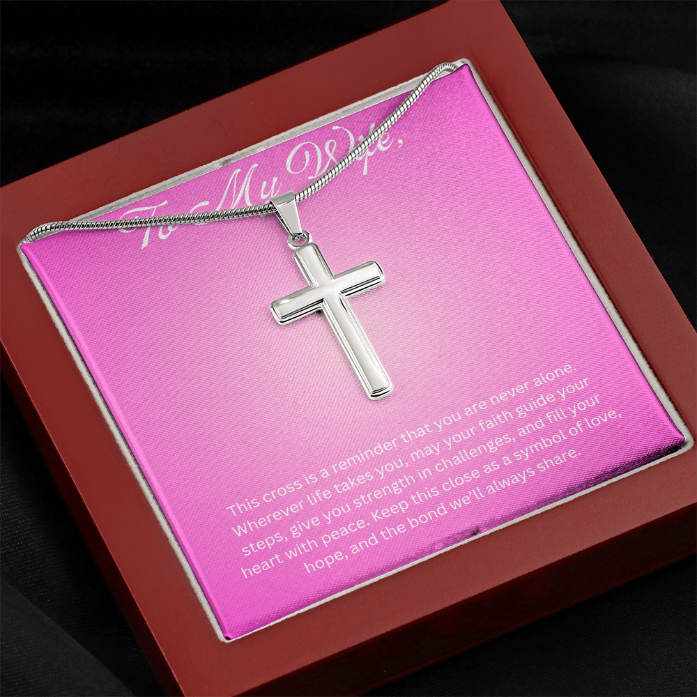 Cross Pendant Necklace For Wife Gift