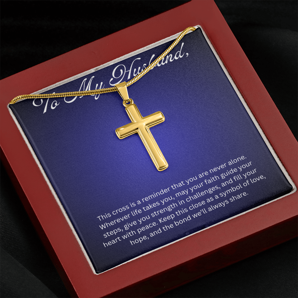 Cross Pendant Necklace for Husband Gift