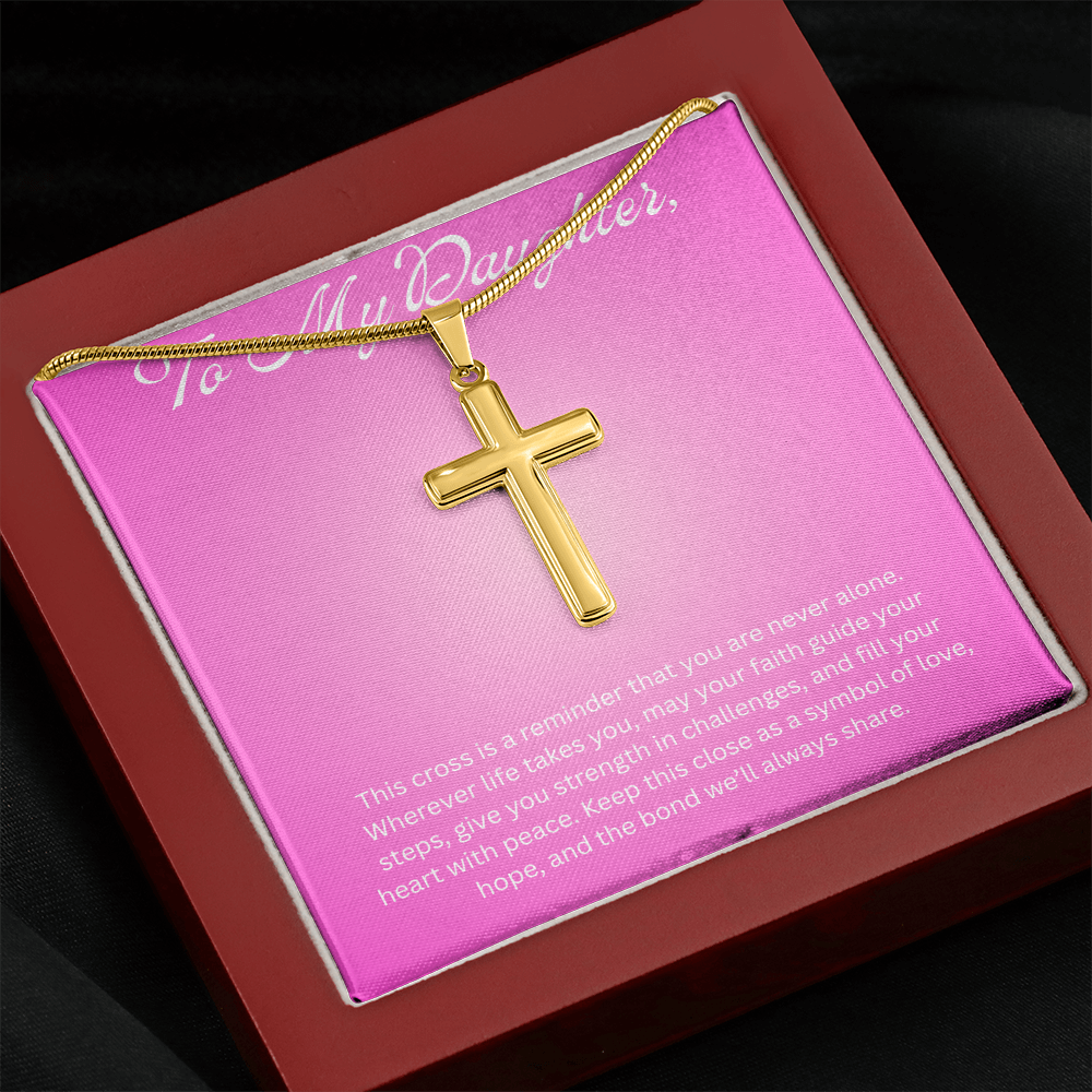 Cross Pendant Necklace for Daughter Gift